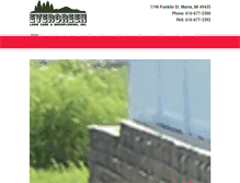 Tablet Screenshot of evergreenlawnandsnow.com